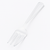Clear 9.75" Plastic Serving Forks - Packaged for Catering